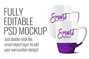 12oz Glitter White Stoneware Mug, a Product Mockup by SarahDesign (Thumbnail 2 of 5)