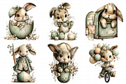 Whimsical Easter Bunny Clipart, an Illustration by Daily.Designs (Thumbnail 3 of 8)