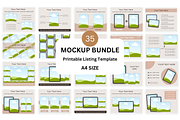Printable Mockup Listing Template A4, a Books & Magazine Mockup by NoemieDesigns (Thumbnail 1 of 5)
