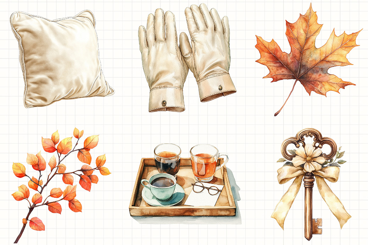 Autumn Mood Clipart Set, an Illustration by Libby Wishes (Photo 2 of 5)
