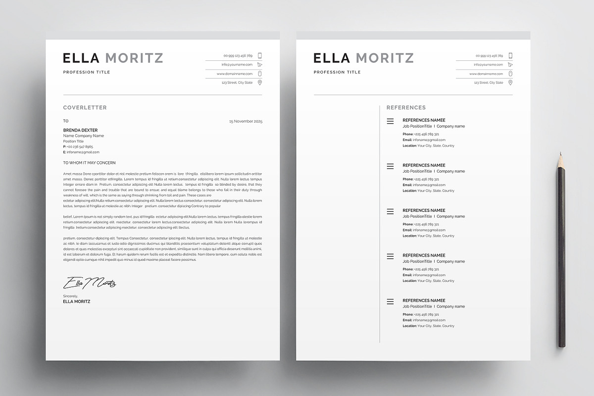 Professional Word Resume CV, a Resume Template by Creatune (Photo 3 of 4)