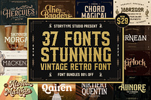 SALE! Stunning Vintage Retro Font