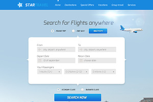 Star Travel - Online Booking 24 PSD