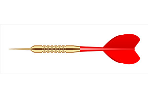 Dart arrow with metal tip and shadow, an Object Illustration by 32pixels