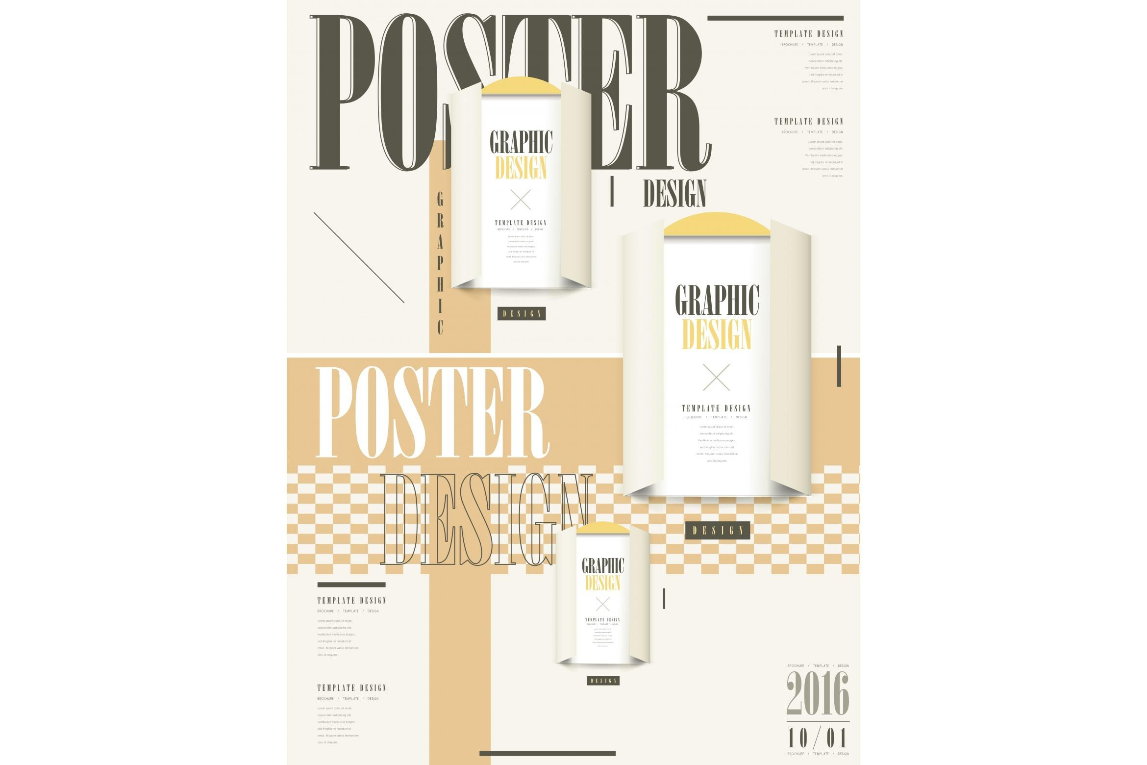 modern poster template, a Work Illustration by TotallypicRF