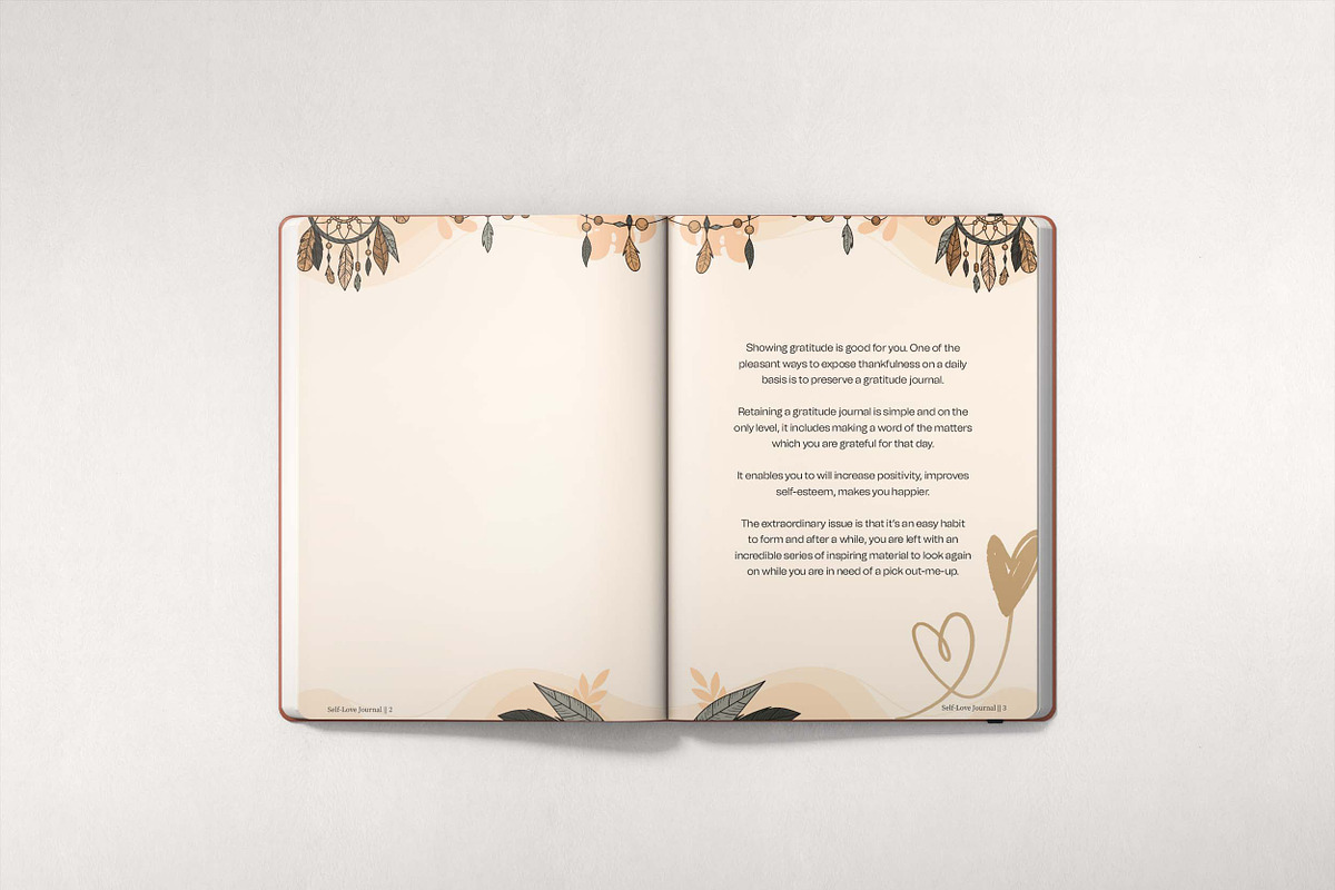 Self-Love and Gratitude Journal, a Stationery Template by Graphic Template (Photo 3 of 5)