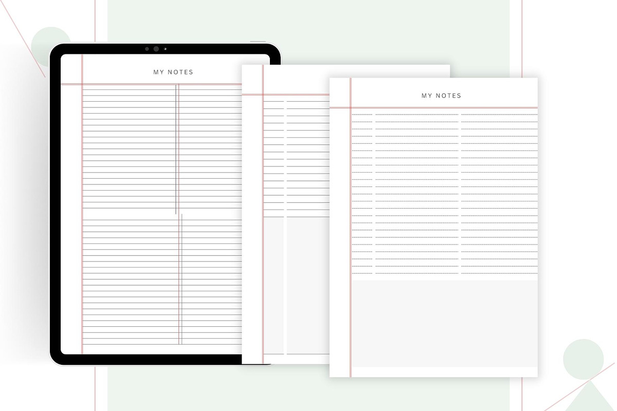 Digital Notes Templates, a Stationery Template by CreativeBundlex (Photo 4 of 8)