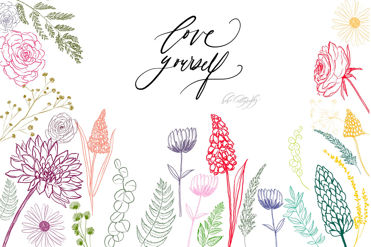 Wildflowers Procreate Stamps, a Brush Add-On by BohoCalligraphy (Photo 7 of 9)