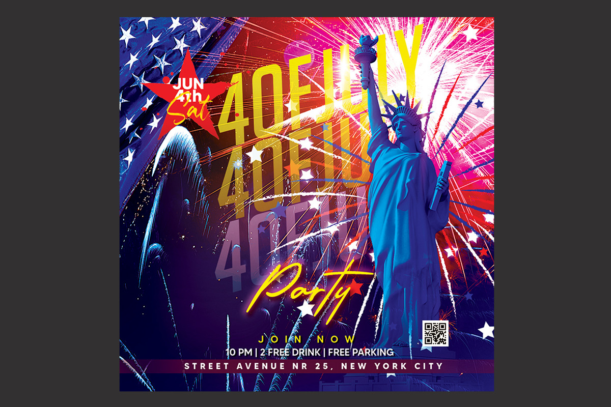 4th Of July Flyer, a Flyer Template by DSGraphicDesign