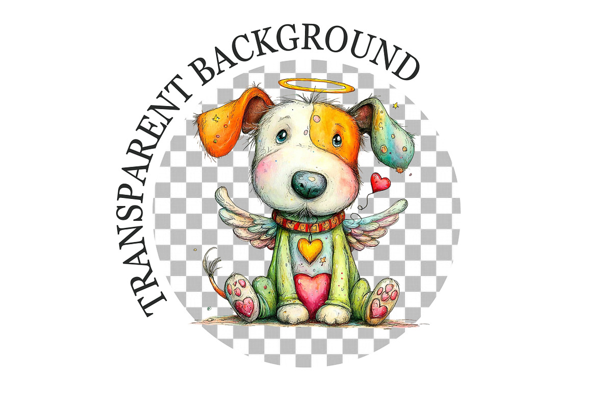 Quirky Valentine Day Dog Clipart, a Seasonal Illustration by Rose Art (Photo 5 of 7)