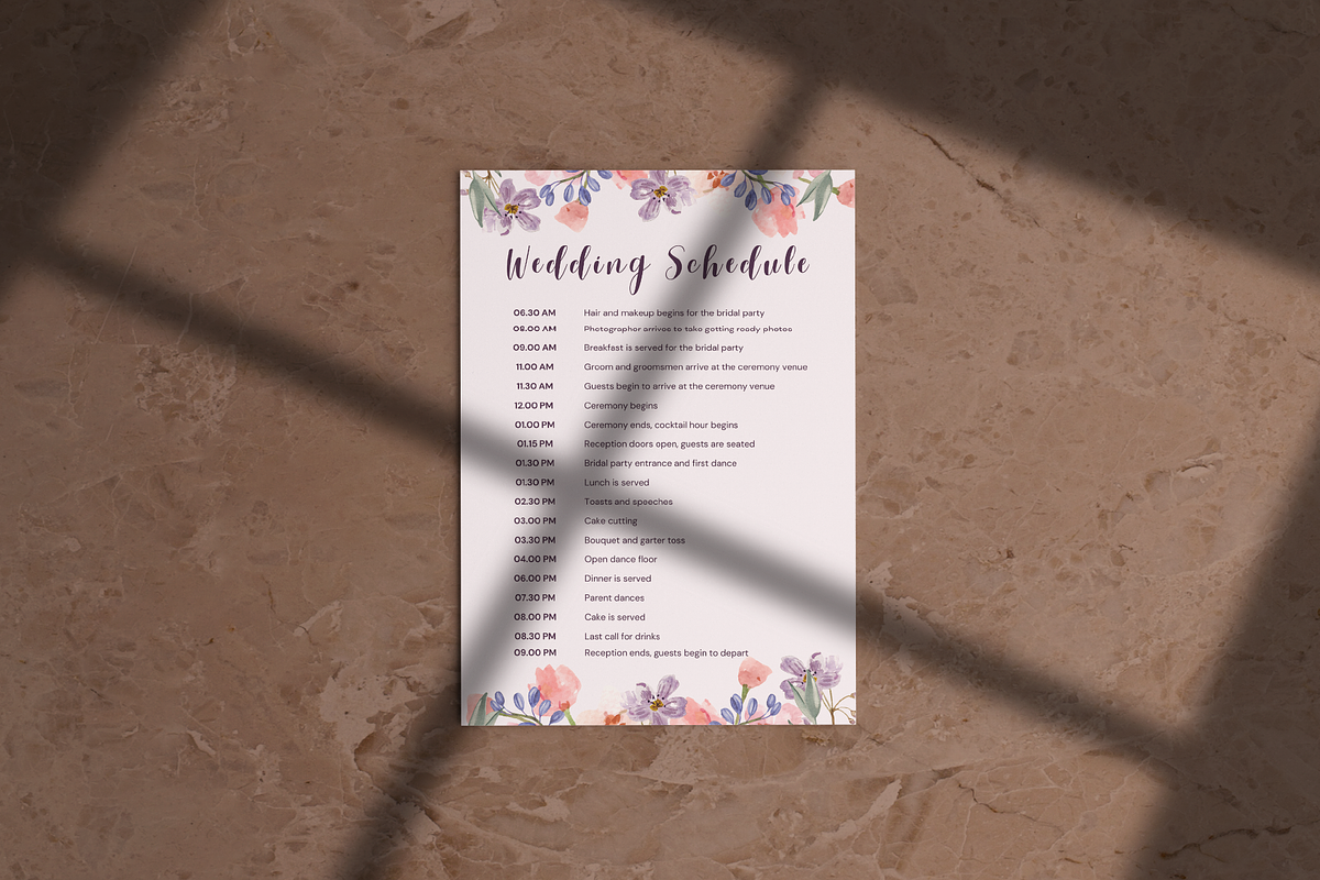 Floral Wedding Suite Canva Template, a Marketing Template by ArbaStudio (Photo 4 of 5)