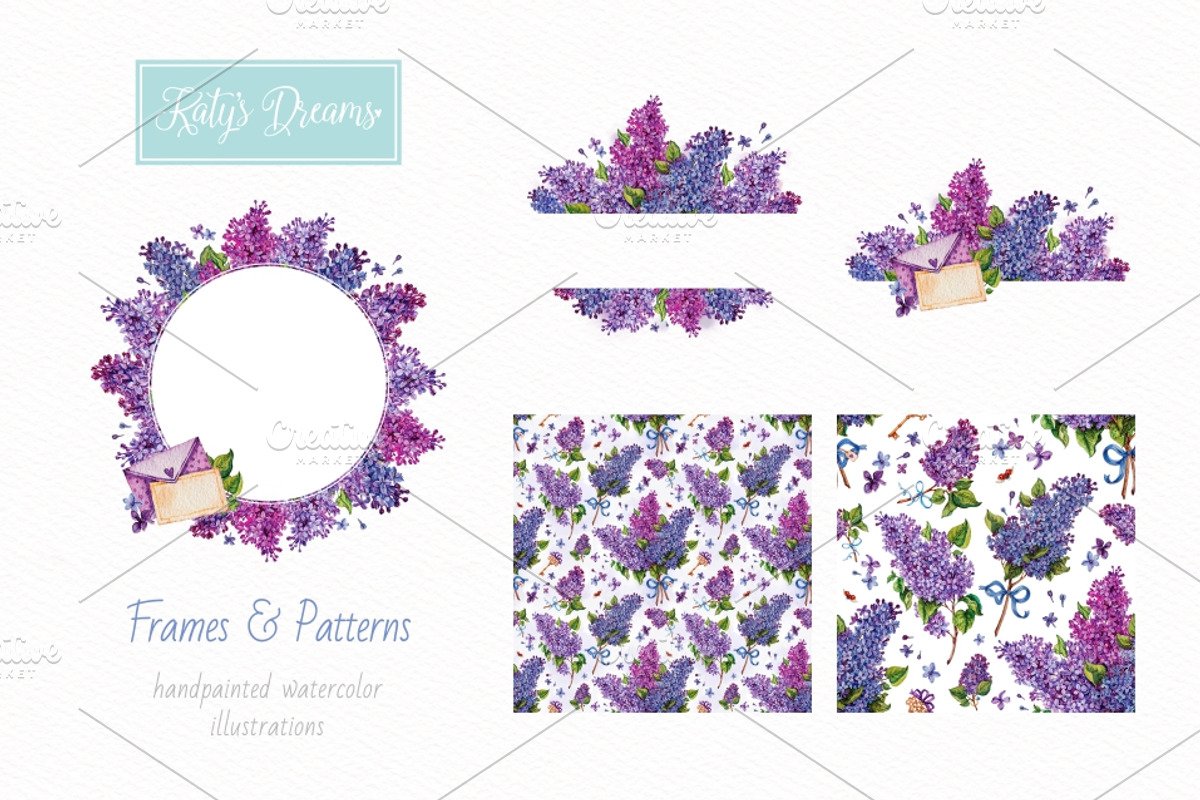 Lilac. Watercolor, a Decorative Illustration by Ekaterina Mikheeva (Photo 4 of 6)