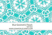 Blue Geometric Florals - Set Two, a Pattern Graphic by Jennifer Lee Jones (Thumbnail 5 of 5)