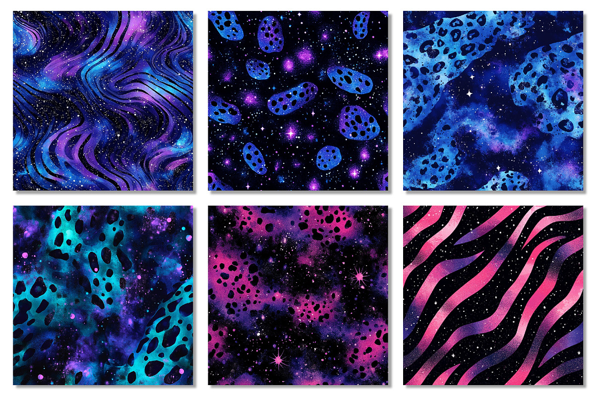 Galaxy Animal Print Digital Paper, a Texture Graphic by Dream Creation (Photo 6 of 7)