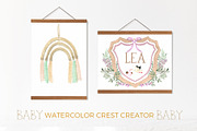 Baby Crest Creator Watercolor, an Illustration by LABFcreations (Thumbnail 22 of 32)