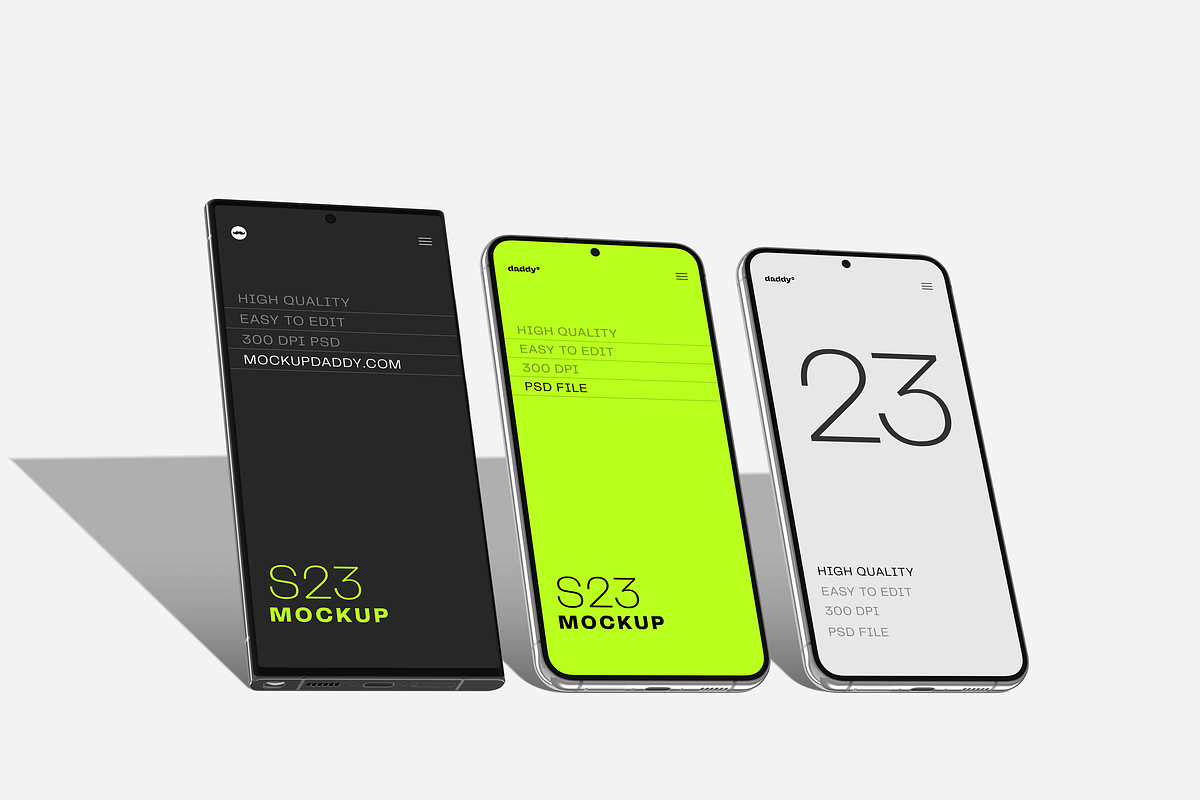 Samsung S23 Mockup, an Android Mockup by Mockupdaddy (Photo 5 of 21)