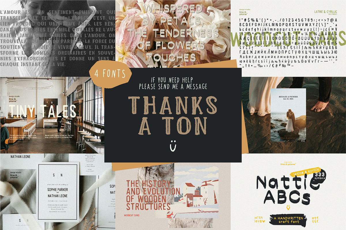 Font Bundle 50%Off-Latine & Cyrillic, a Handwritten Font by line & plane (Photo 6 of 6)