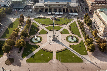Schlossplatz in Stuttgart, Germany, an Architecture Photo by Nature and travel