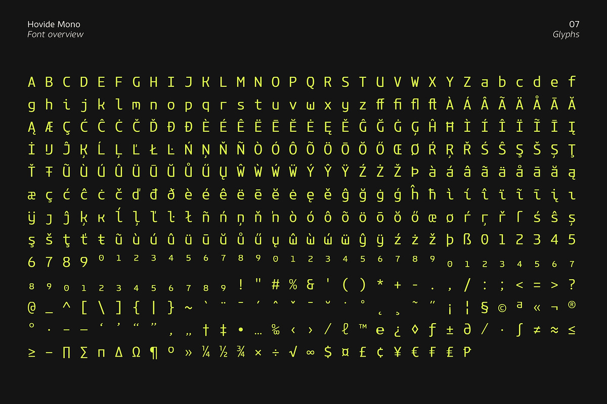 Hovide Mono, a Sans Serif Font by Zafara Studios (Photo 7 of 12)