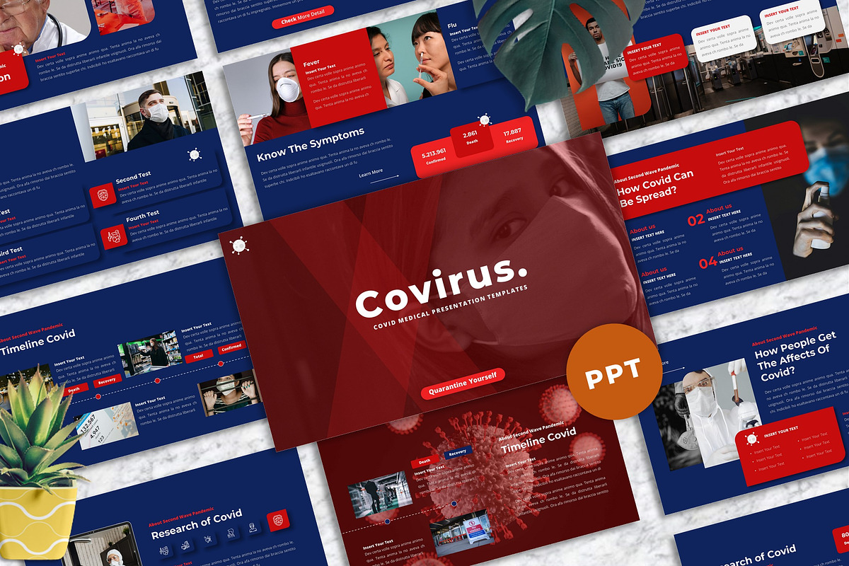 Covirus - Covid Medical  Powerpoint, a Presentation Template by Dhabee (Photo 1 of 6)