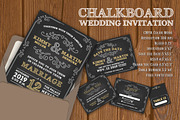 Chalkboard Wedding Invitation, an Invitation Template by Raftel (Thumbnail 1 of 2)