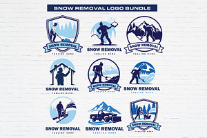 Snow Removal Logo Bundle, a Branding & Logo Template by Guavanaboy
