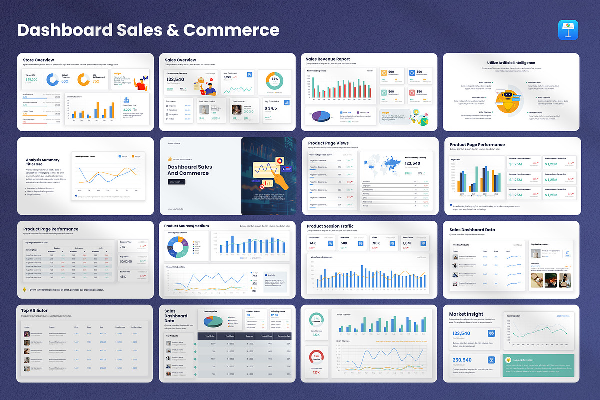Dashboard Sales & Commerce Keynote, a Presentation Template by UX Dummy (Photo 4 of 4)