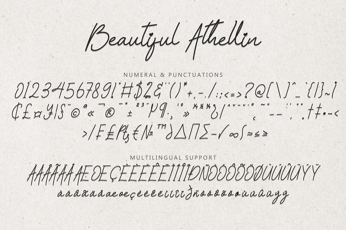 Beautiful Athellin, a Handwritten Font by Yoga Letter (Photo 7 of 7)