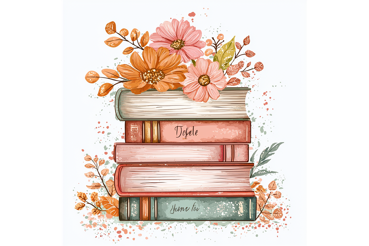 Prompt Spring Reading Clipart, a Decorative Illustration by Creative design (Photo 3 of 7)
