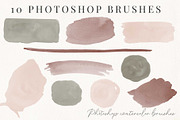 10 Watercolor Brushes for Photoshop preview 3