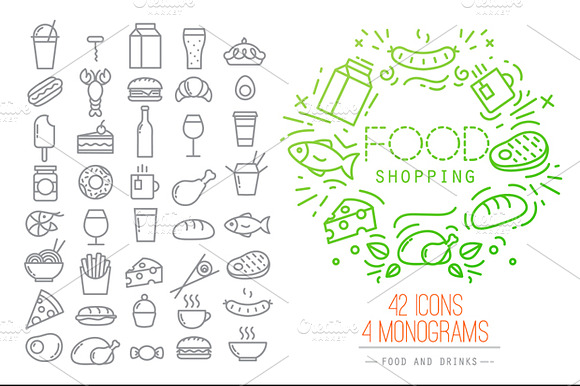 Flat Food Icons