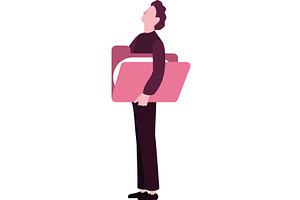 Archive and paperwork icon man, a Technology Illustration by vectorpointstudio