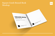 Square Comb Bound Book Mockups, a Books & Magazine Mockup by Xtrahive (Thumbnail 4 of 8)