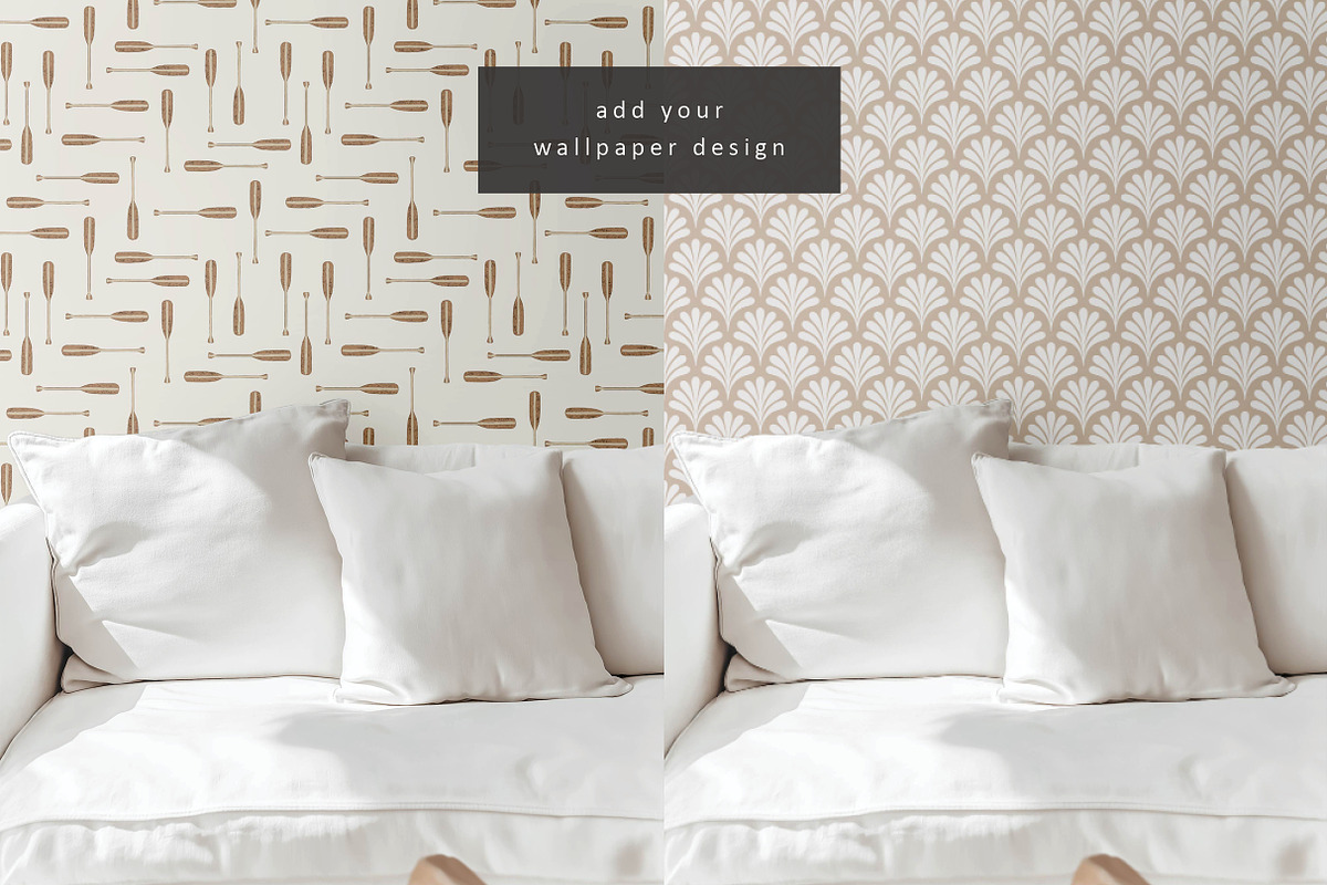 Light Minimalist Wallpaper Mockup, a Household Mockup by LinnestCreative (Photo 3 of 5)