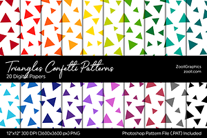 Triangles Confetti Digital Papers