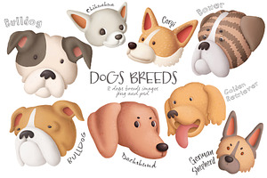 Dogs breeds, an Illustration by TheCuteShop
