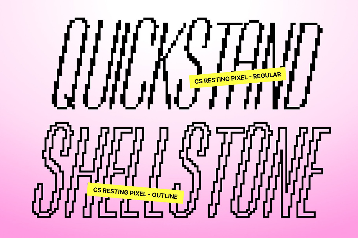 CS Resting Pixel, a Sans Serif Font by Craft Supply Co. (Photo 2 of 8)