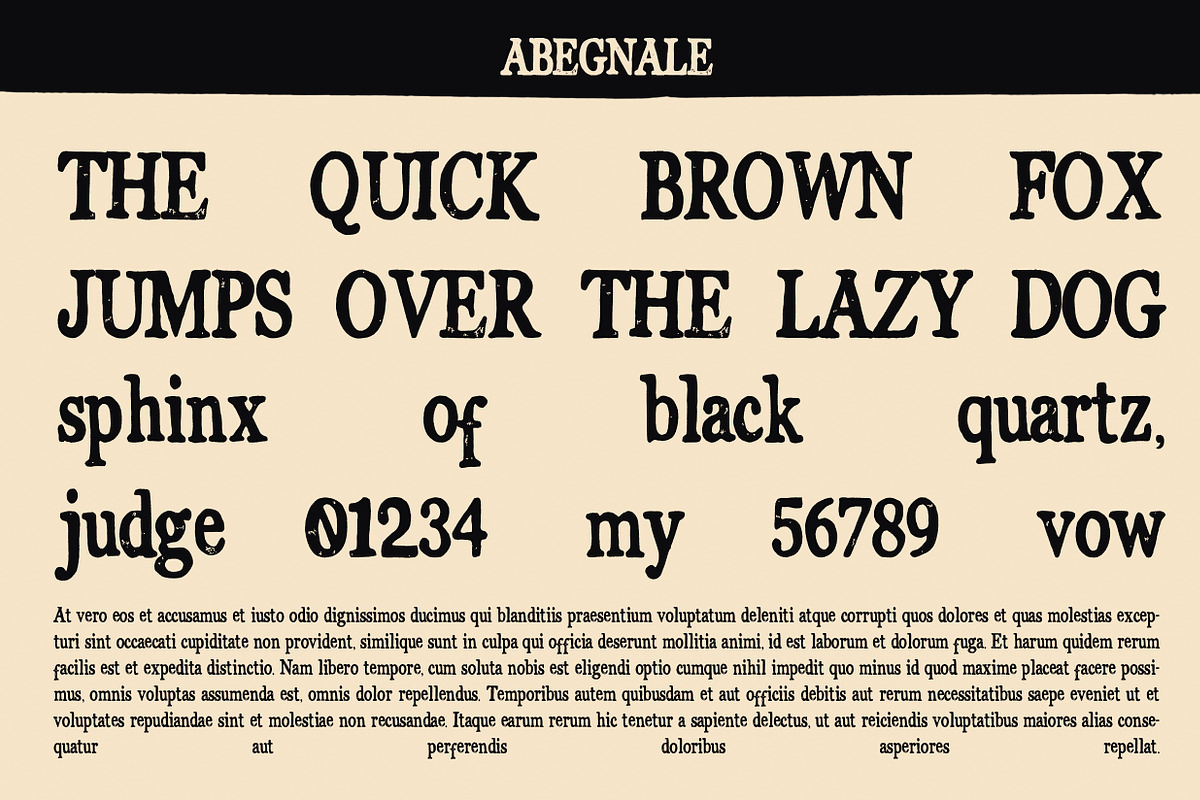 Abegnale Typeface preview 2
