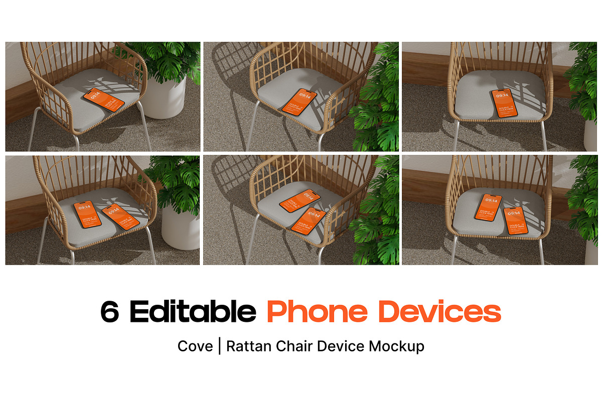 Cove - Rattan Chair Device Mockup, a Device Mockup by orenjidesign (Photo 8 of 10)