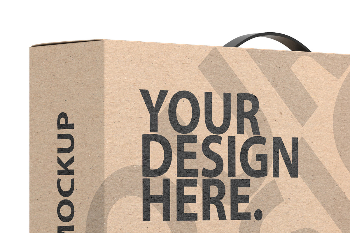 Kraft Box with Handle Mockup, a Packaging Mockup by GreatFruit (Photo 7 of 7)