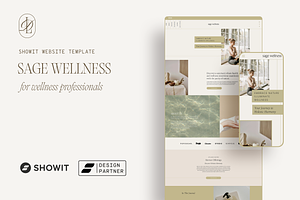 Sage Wellness Showit Website Templat, a Websites & App Template by Lovendear Design