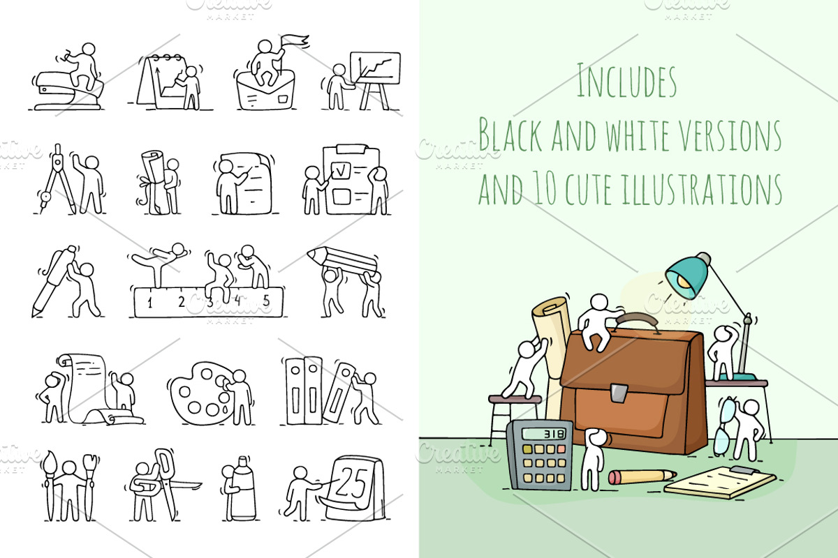 Cartoon stationery icons with People, an Icon by Sapunkele (Photo 2 of 3)