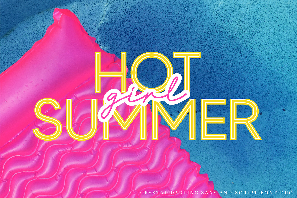 Crystal Darling Sans and Script Duo, a Script Font by theinkaffair (Photo 7 of 13)
