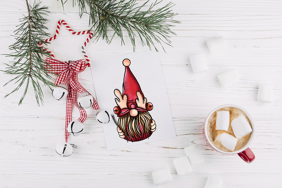 Christmas Gnomes clipart Procreate, an Education Illustration by ElladesignCo (Photo 4 of 7)