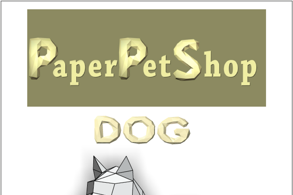 3D Wolf/Dog Papercraft, a Templates & Theme by PaperPetShop (Photo 3 of 4)