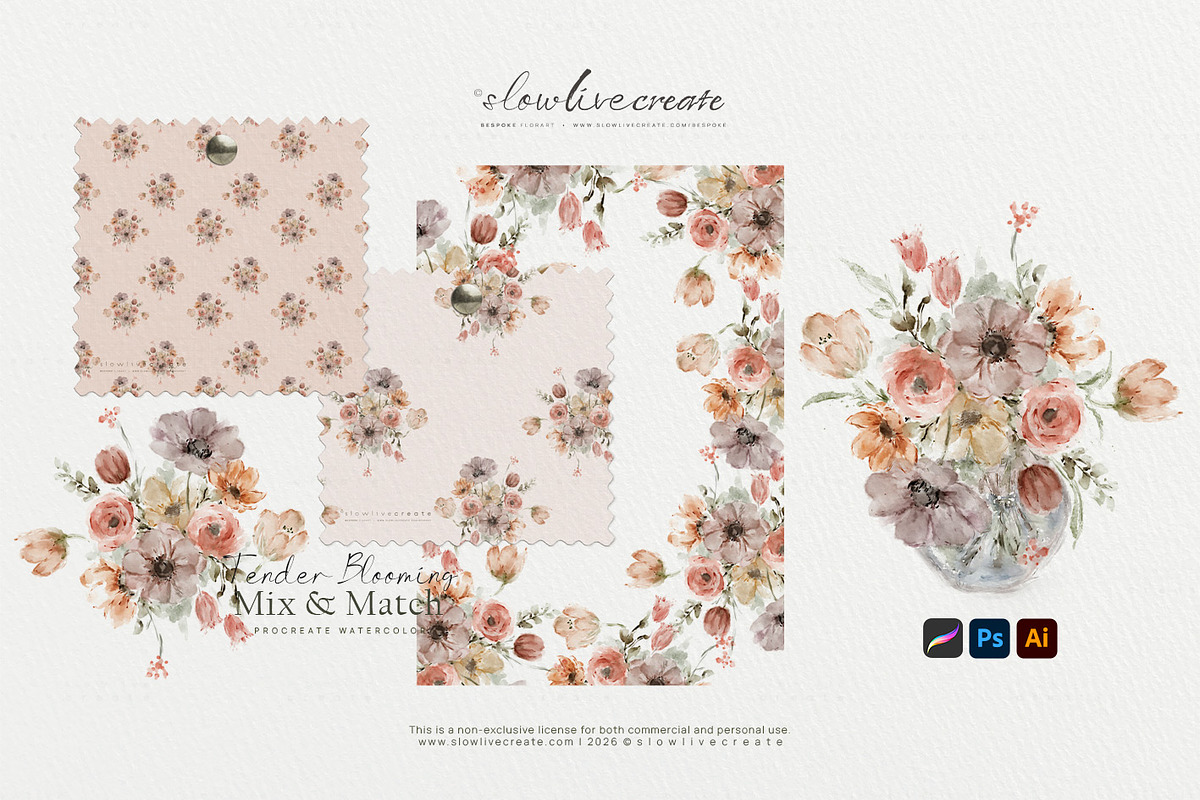 Autumn Garden Florals, a Seasonal Illustration by slowlivecreate (Photo 8 of 8)