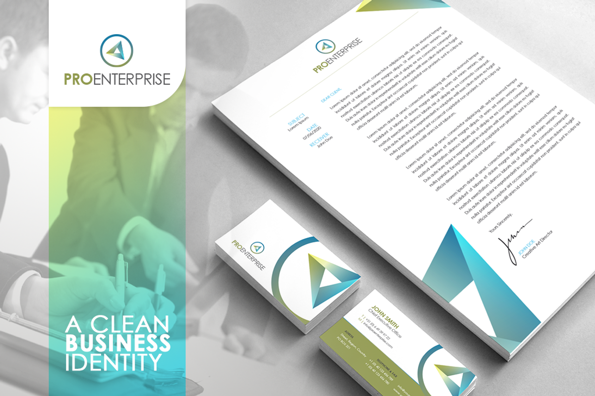 RW Clean Corporate Identity + Logo, a Stationery Template by Reclameworks (Photo 1 of 5)