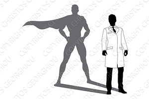 Superhero Scientist Super Hero, an Illustration by Christos Georghiou