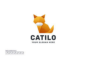 Cat Gradient Colorful Logo Vector, a Branding & Logo Template by yuanesei
