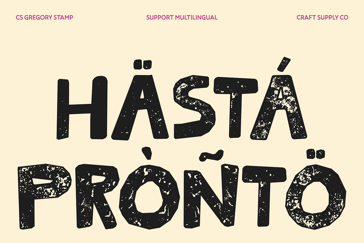 CS Gregory Stamp, a Sans Serif Font by Craft Supply Co. (Photo 7 of 8)